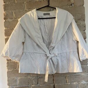 Liz Claiborne Cream Jacket with Tie
